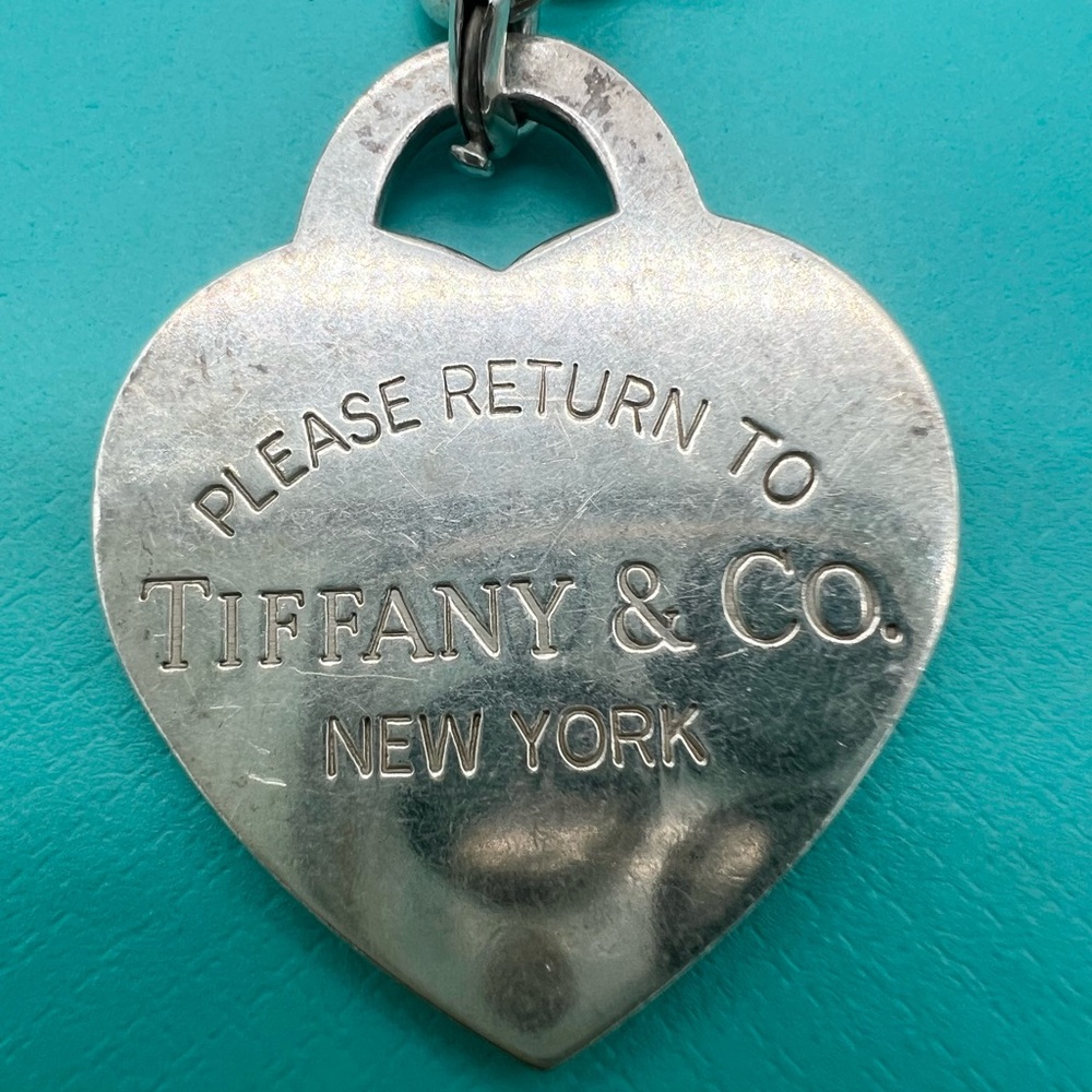 🔴Authentic EXTRA LAEGE TIFFANY & CO Vintage RTT Heart Pendent Link Necklace 🔴 - Picture 7 of 14